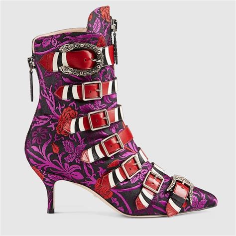 gucci floral ankle boots|stivali gucci donna firmati.